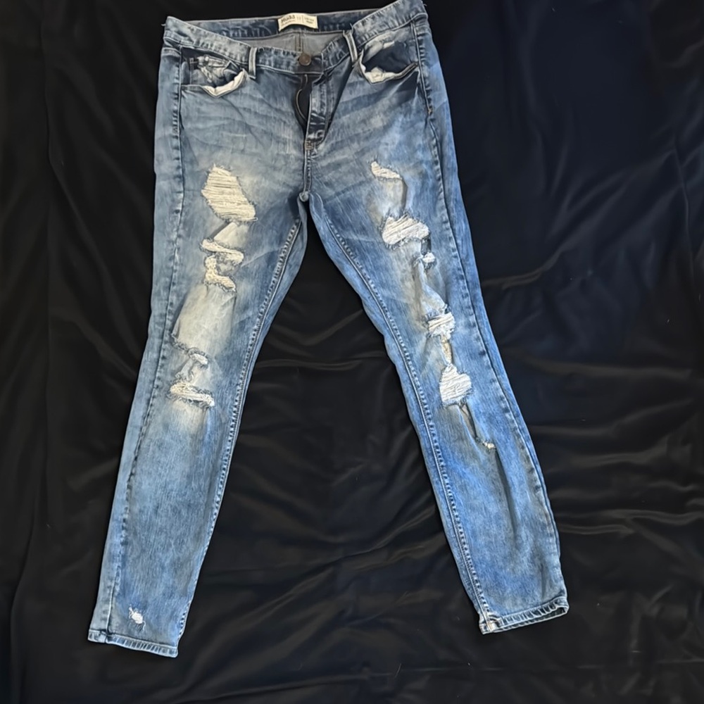 Mudd Blue Skinny Distressed Jeans